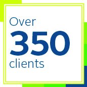 over 350 clients