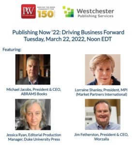 headshots of the four Publishing Now '22 webinar panelists